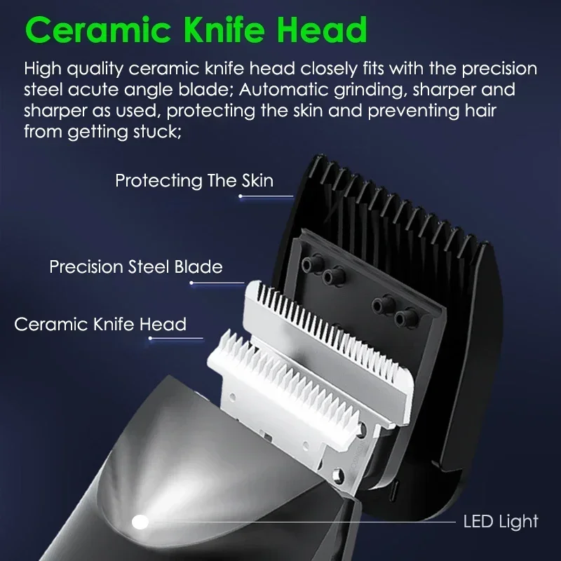 Groin Area Hair Trimmer Lawn Mower Ceramic Blade Waterproof Wet Dry Hair Clippers Pubic Armpit Body Hair Ultimate Hygiene Razor