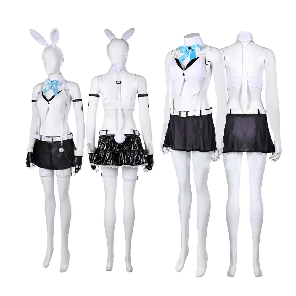 Tifa Lockhart Bunny Girl Cosplay Swimsuit White Swimwear Outfits Final Cos Fantasy FF7 Ever Crisis Costume Halloween Party Suit