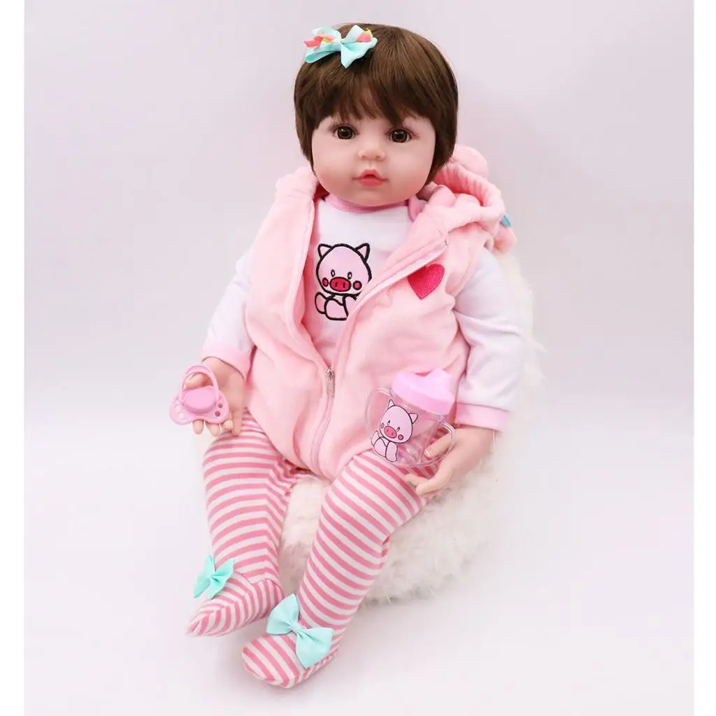 Realistische herboren pasgeboren poppen Zachte siliconen levensechte babypop voor kinderen Slaapgezel Speelgoed