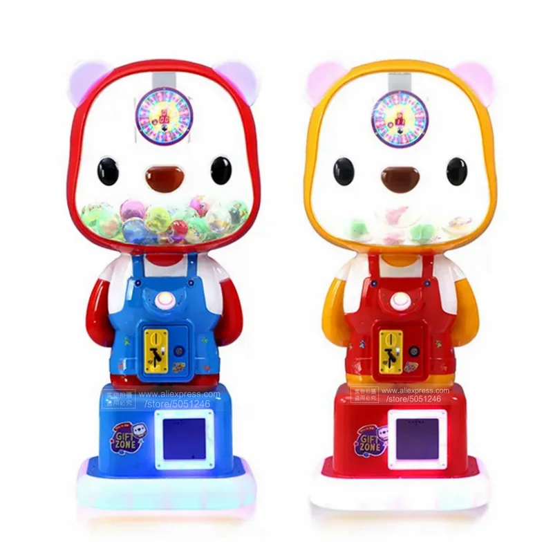 

Coin Operated Arcade Games Amusement Center Indoor Game Hall Kids Gashapon Candy Bear Lollipop Prize Capsule Toy Vending Machine