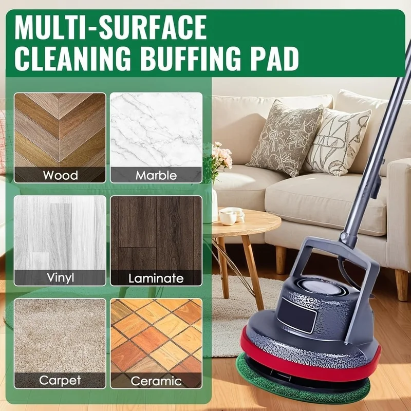 2 Pack 12" Microfiber Carpet Bonnet Pads for Orbiter ORB550MC ORB700MB ORB600MW Floor Machine, Buffing Pad 【A73 AcePro】 - view 4