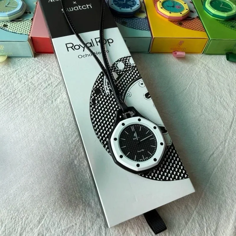 Hochwertige Mechanische Taschenuhr 1:1 AP Swatch Royal Pop Oak Taschenuhr mit Qualitätsmechanismus, Doppelgetriebe auf der Rückseite, Funktionstüchtig, Geschenkidee