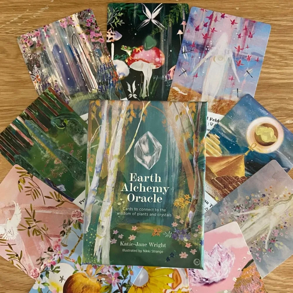 

50 Pcs Cards 10.4*7.3cm Earth Alchemy Oracle Card Deck Connect To The Wisdom and Beauty of The Plant and Crystal Kingdoms