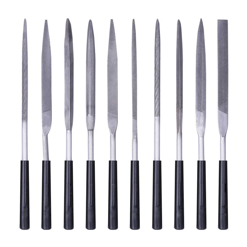 5/10Pcs Diamond File For Jewelry Making Polishing Wood Carving Craft Double-cut Plating Needle File Set 3x140mm Hand Tools