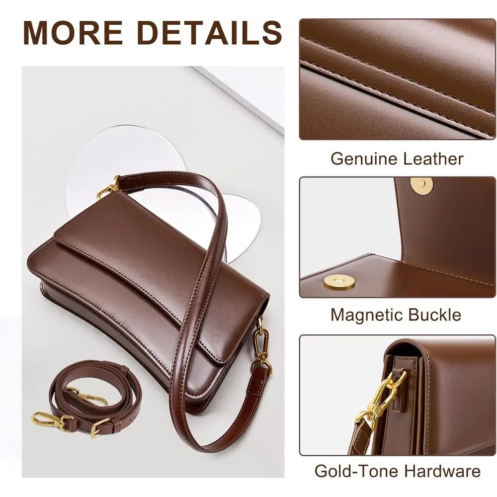 Borse da sella leggere da donna - Borse a tracolla in pelle con cinghie regolabili