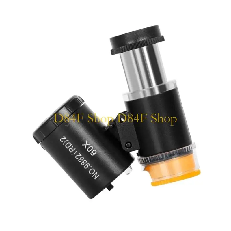 D84F Compact 60X Glass With White LED Light Suitable For Collector Hobbyists Close Up Viewing Professional Use