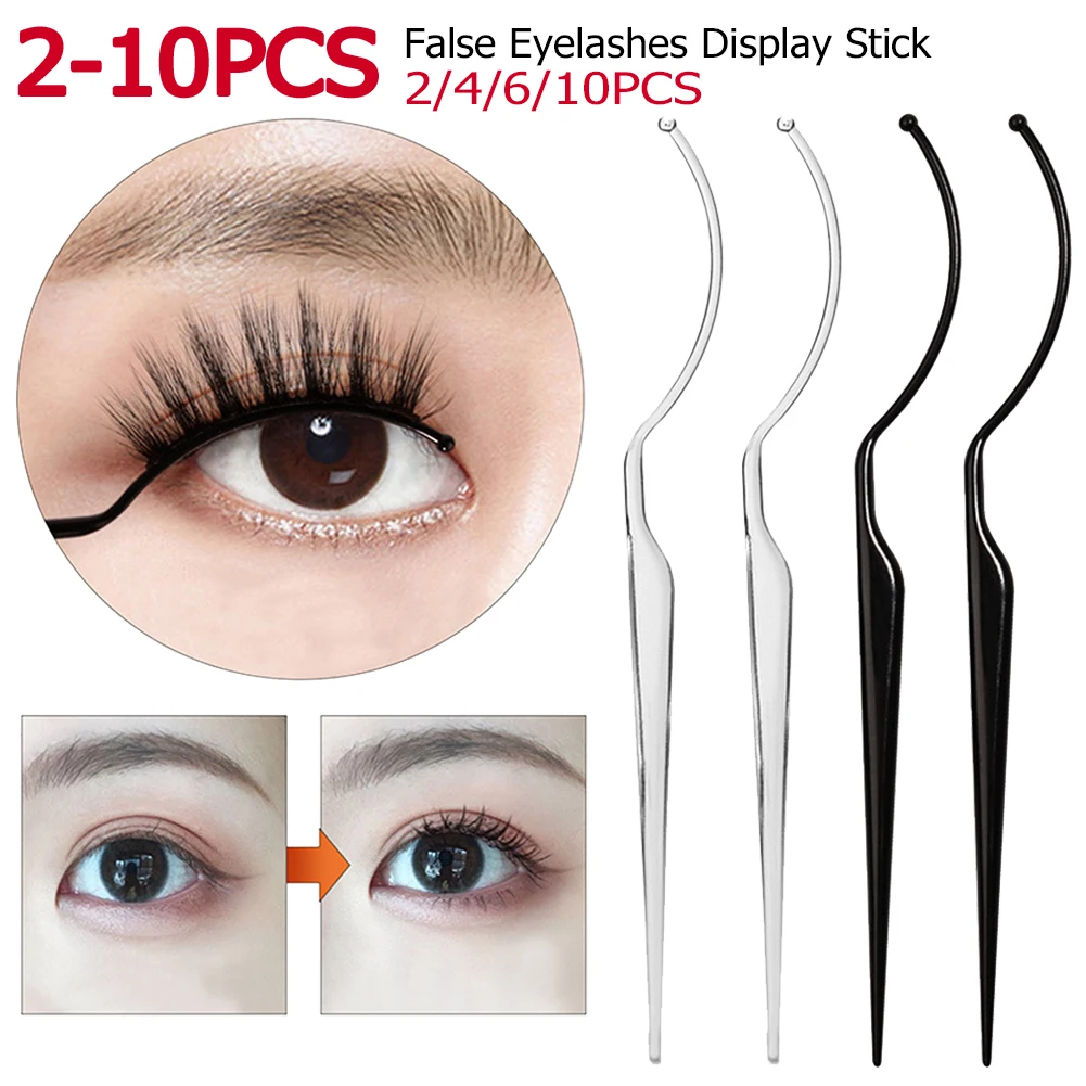 2-10 sztuk sztuczne rzęsy wyświetlacz Stick rzęsy wypróbuj efekt narzędzie do wyświetlania szczepienia rzęs efekt sztuczne rzęsy narzędzia