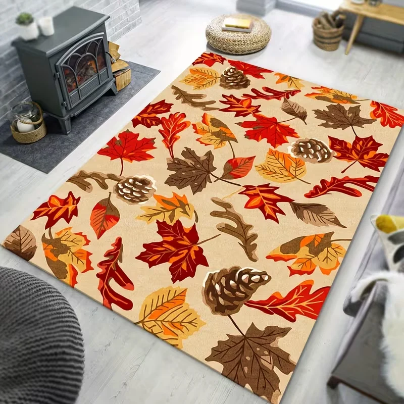 Vintage Gingerbread Man Christmas Area Rug Candy Cane Peppermint Print Soft Floor Mat Holiday Carpet for Living Room Bedroom