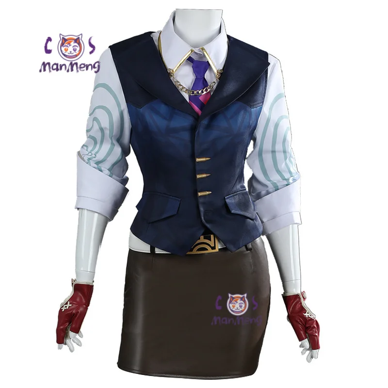 

Woman Valorant Chamber Cosplay Costume Female Vest Shirt Skirt Outfit with Accessories Full Set and Individual Items Are Sold