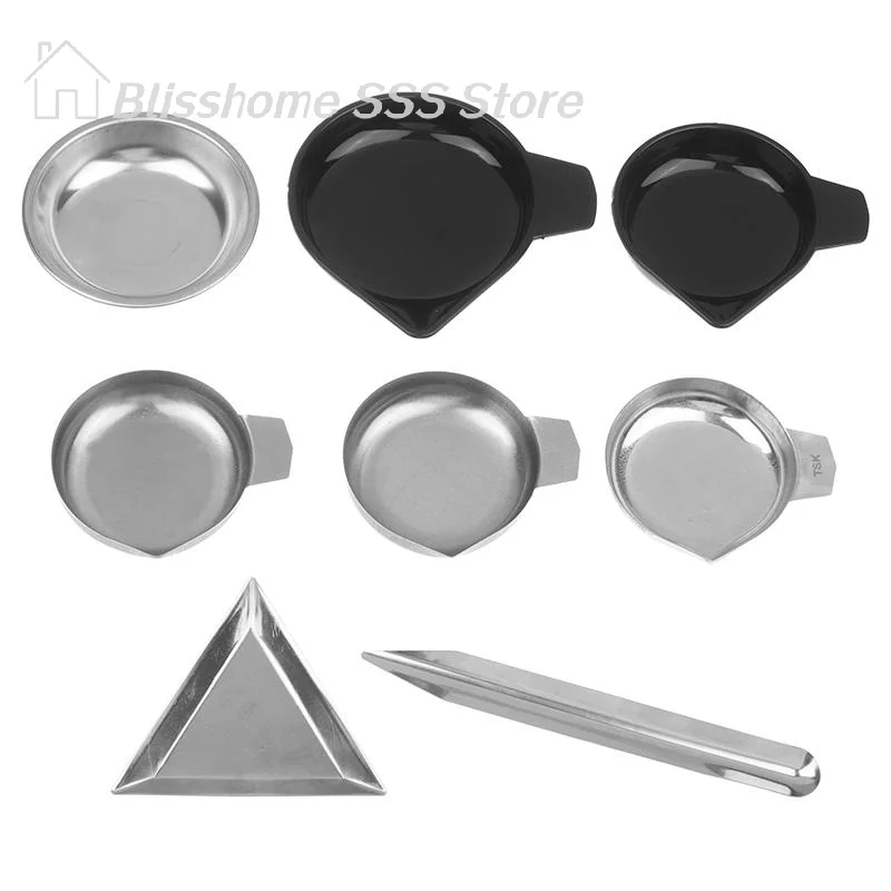 【S】Safe And Non-Toxic 1 Set Weighing Powder Pans Scale Pan For Weigh Liquid Powder Gems Diamond Gemstone Weighing Pan
