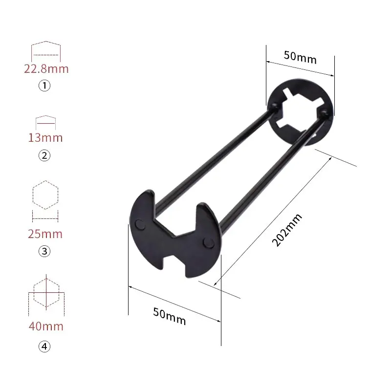 Multifunctional Sink Wrench, 2024 Upgraded Dual Head Basin Wrench Set, Universal 7 Sizes Sink Wrench,Home Fittings Pipe Maintena