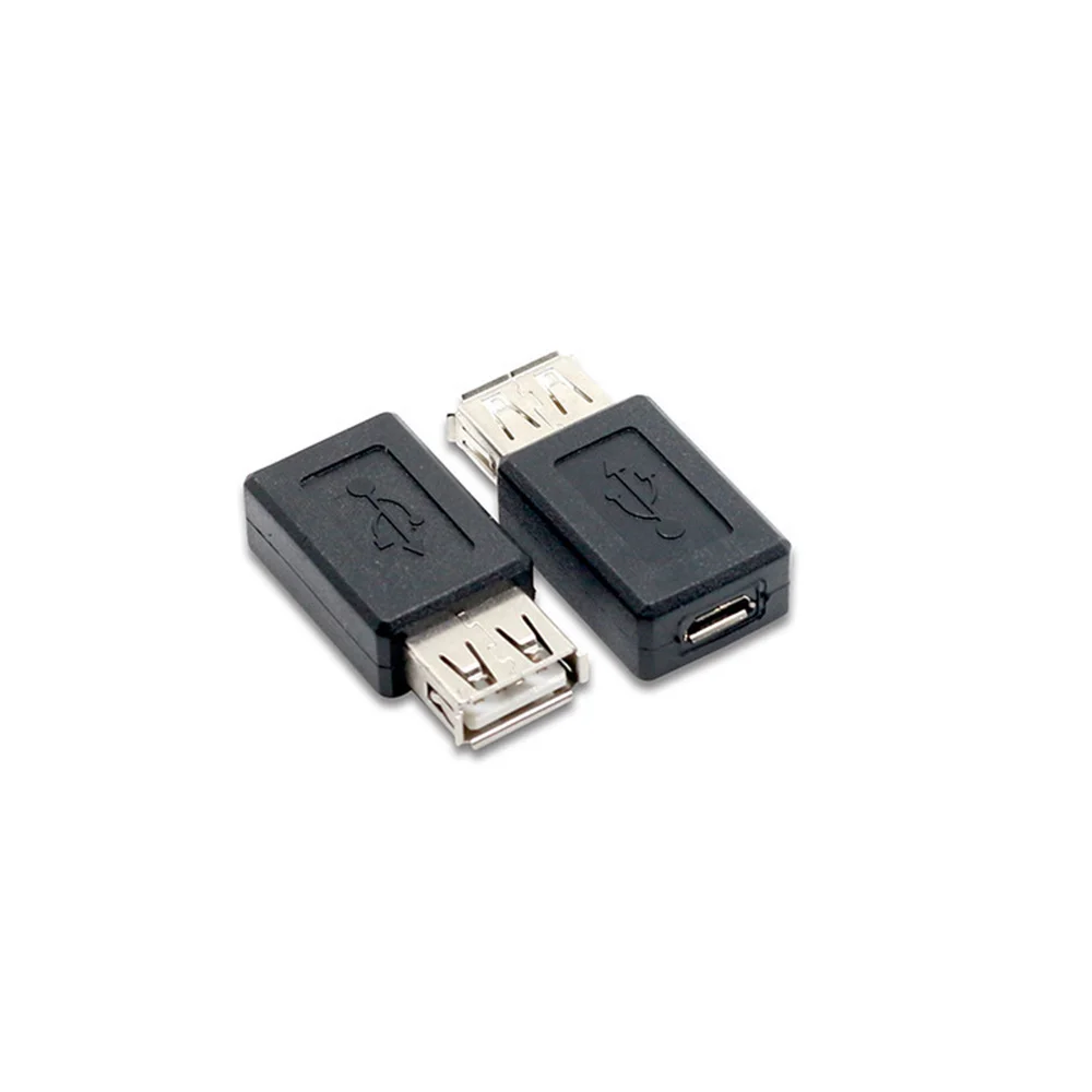 New Black USB 2.0 Type A Female to Micro USB B Female Adapter Plug Converter usb 2.0 to Micro usb connector wholesale