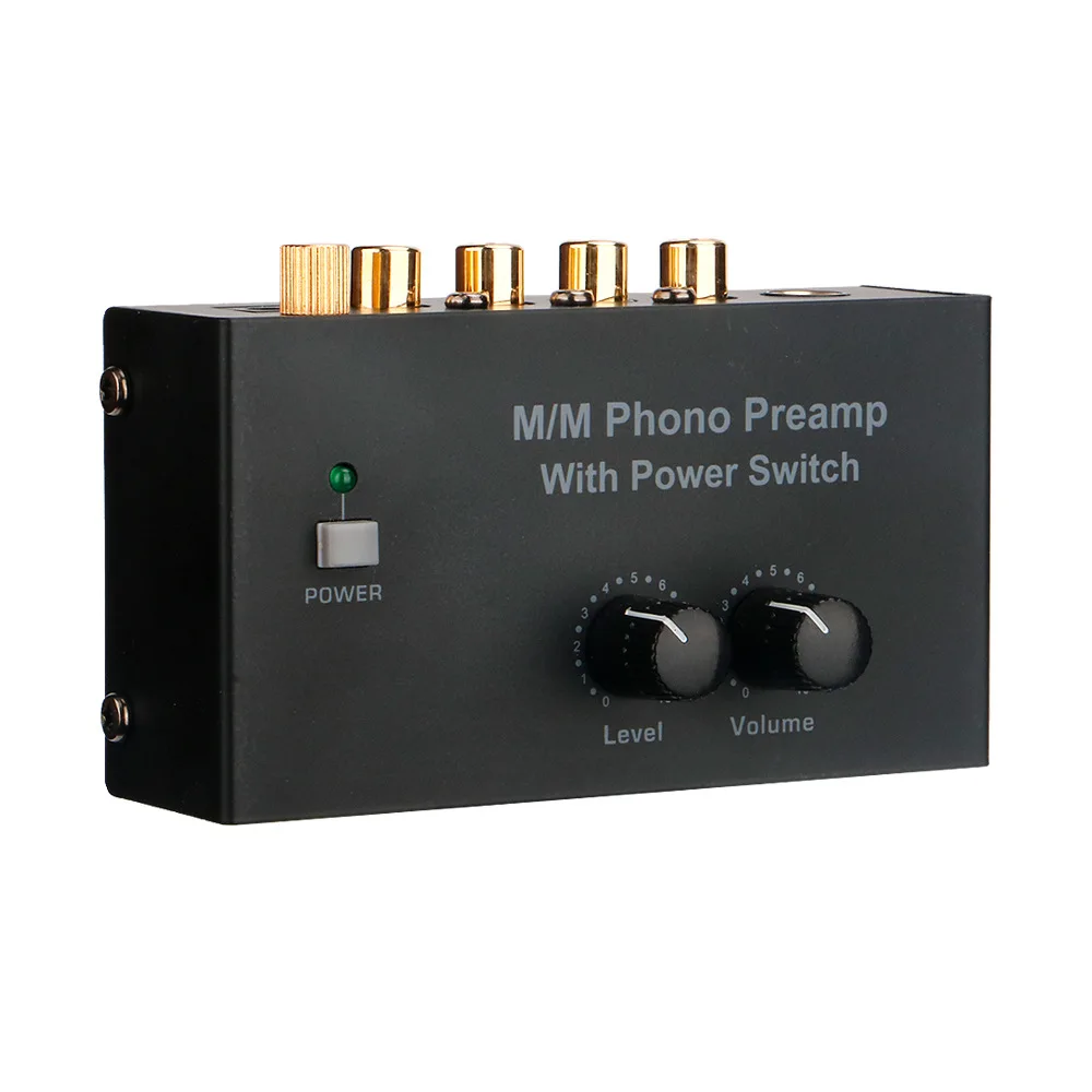 

Phono Turntable Preamp PP500 Mini Phonograph Preamplifier Low Noise Stereo Input Output Knob Control Mini Record Player Preampl