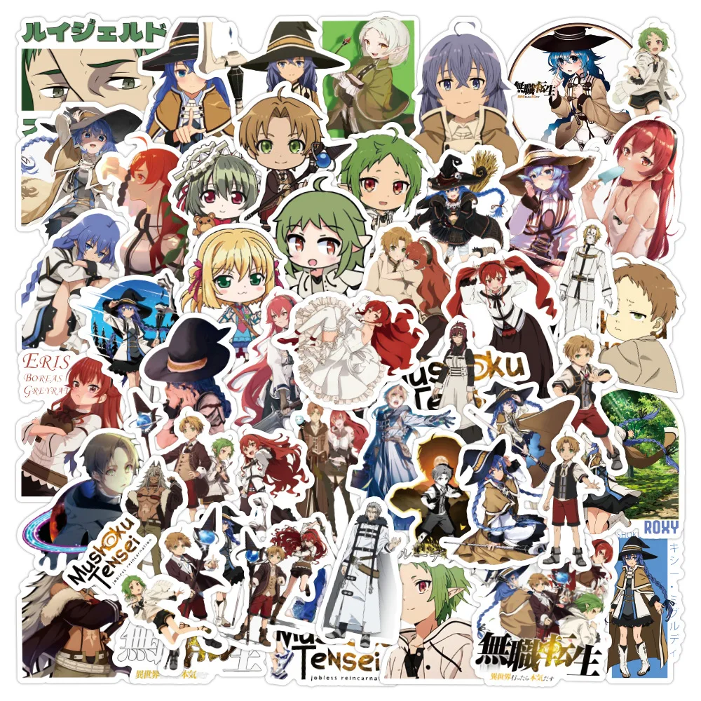 10/30/50PCS Rudeus Graylat Sylphyette Roxy Graylat Anime Character Stationery Sticker School Supplies Multiple Styles Stationery