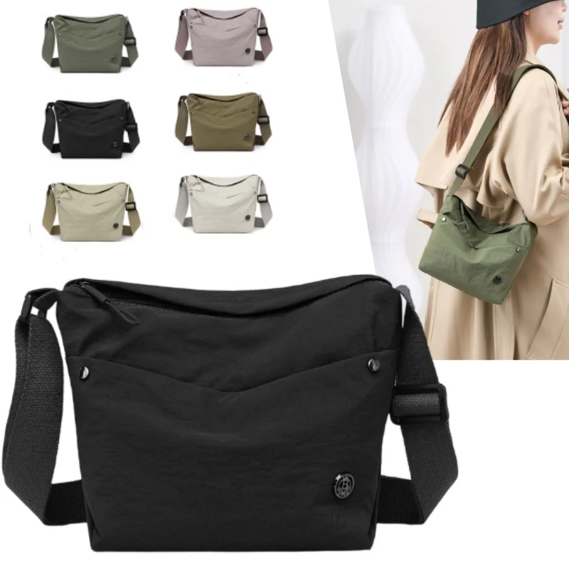 

Однотонная нейлоновая сумка через плечо в корейском стиле, женская легкая минималистичная повседневная сумка для поездок на работу, для покупок, повседневная сумка через плечо, сумочка