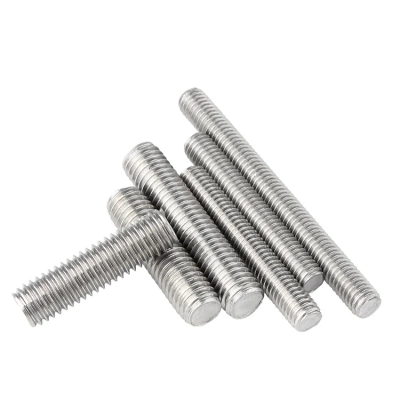 Bolt 304 benang penuh baja tahan karat batang baut kawat berulir stik gigi kancing DIN975 panjang 150 ~ 500mm