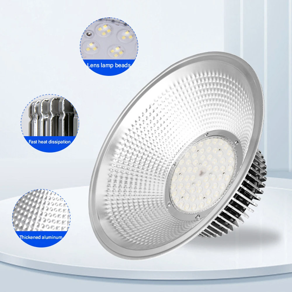 100W UFO led high bay light 150W led workshop lamp dimming 200W industrial lamp 5700K Factory Lighting