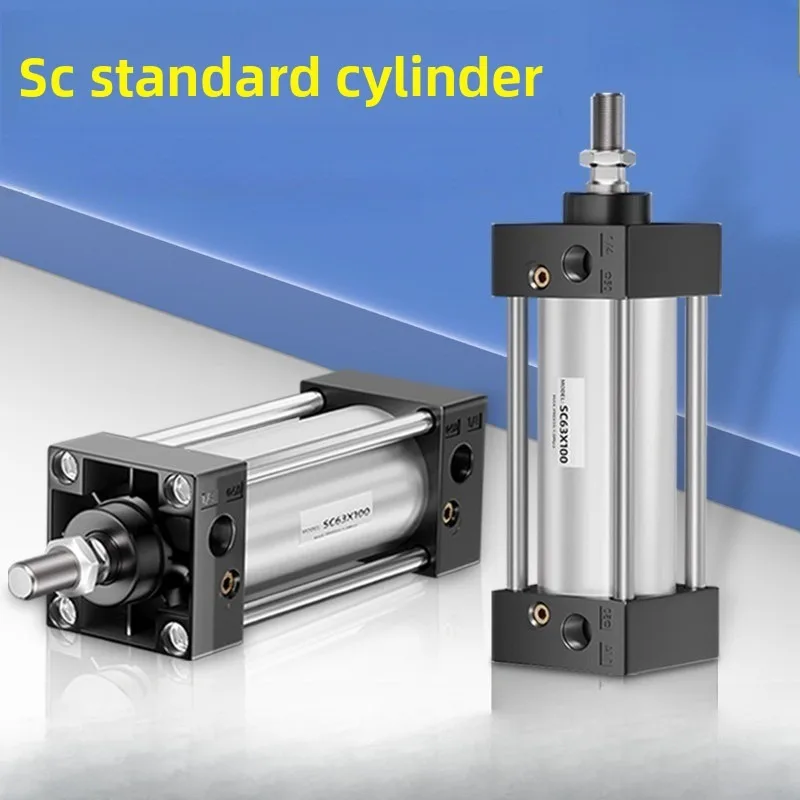 SC32/40/50/63 Pneumatic Cylinder Piston Double Acting Air Cylinders 50/75/100/125/150/200/250/300/400mm Stroke