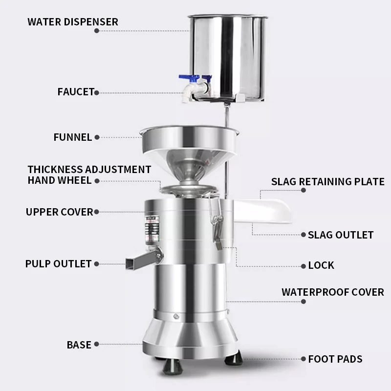 Commercial Fully Automatic Soymilk Machine Slurry Separation Refiner Breakfast Shop Small Household Rice Milk Tofu Maker