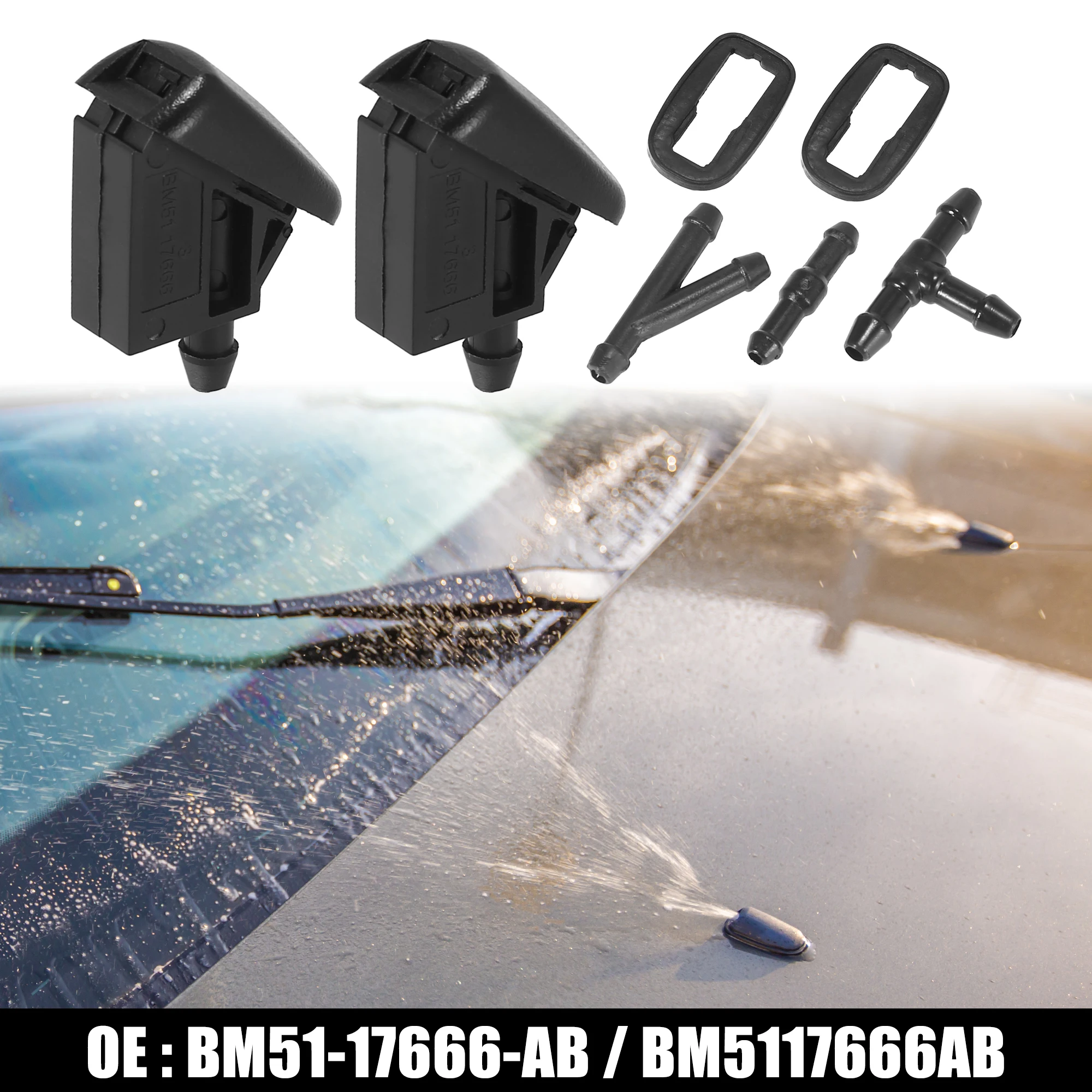 

X Autohaux форсунки омывателя лобового стекла для Ford Focus 2010-2017 для Ford Mondeo 2007-2014 для Ford C-Max 2010-2017