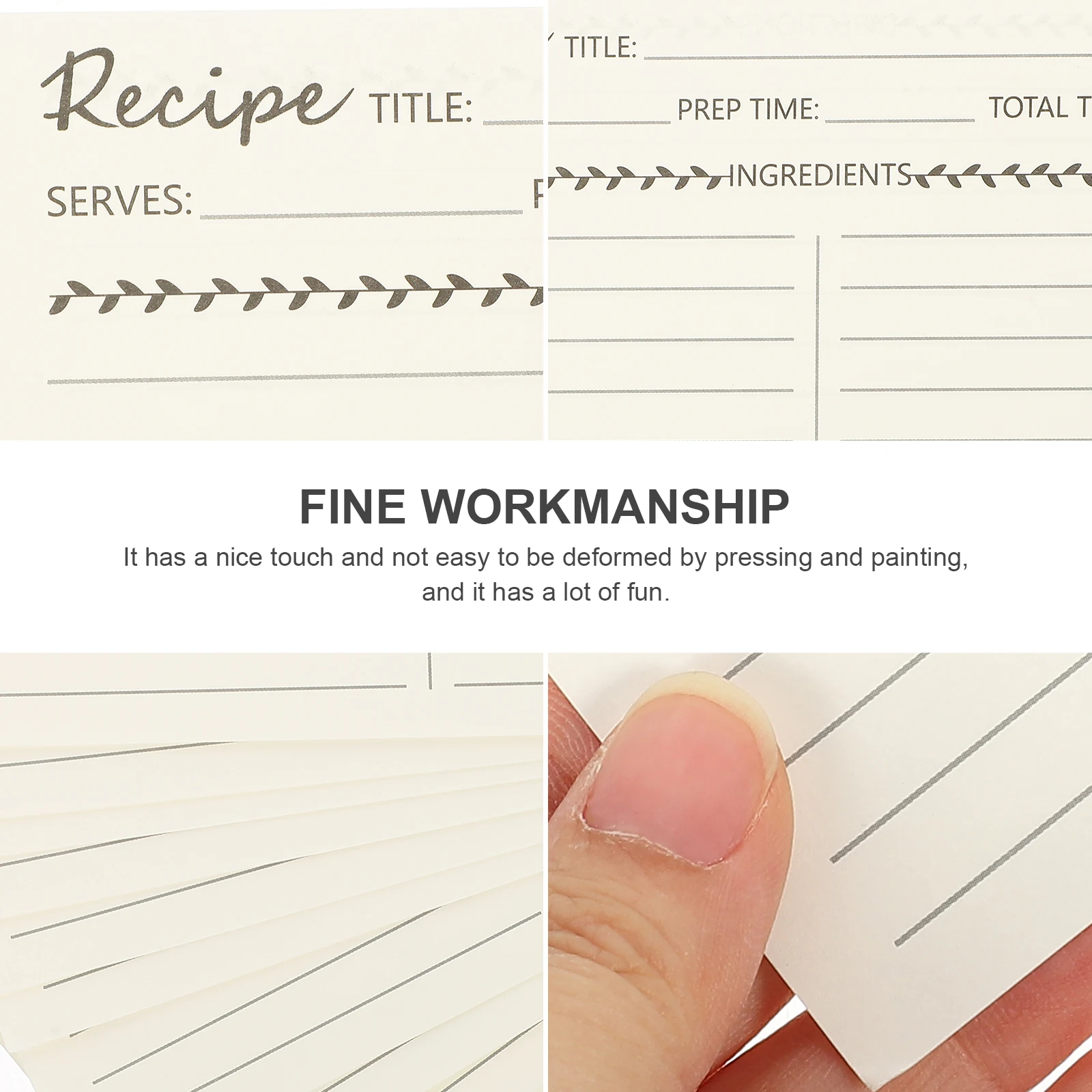 10 قطع من بطاقات وصفات ورق الكرافت، أوراق الطبخ المنزلية الملونة الزاهية، بطاقات الملاحظات المدمجة للطعام، ملحقات الوصفات #1