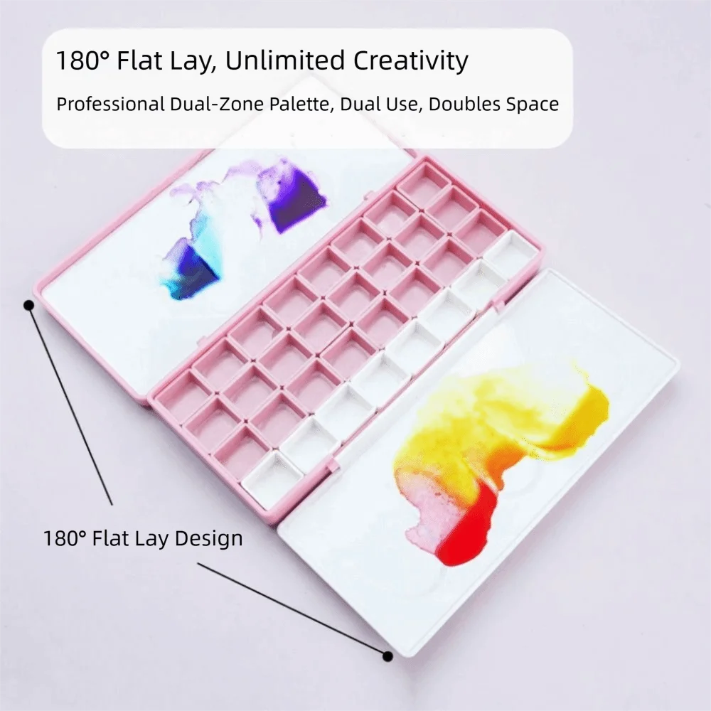 Big Size Travel Case Palette Half Pans Empty Box Refill Case Half Pans Palette Imitation Enamel Diamond Painting Box