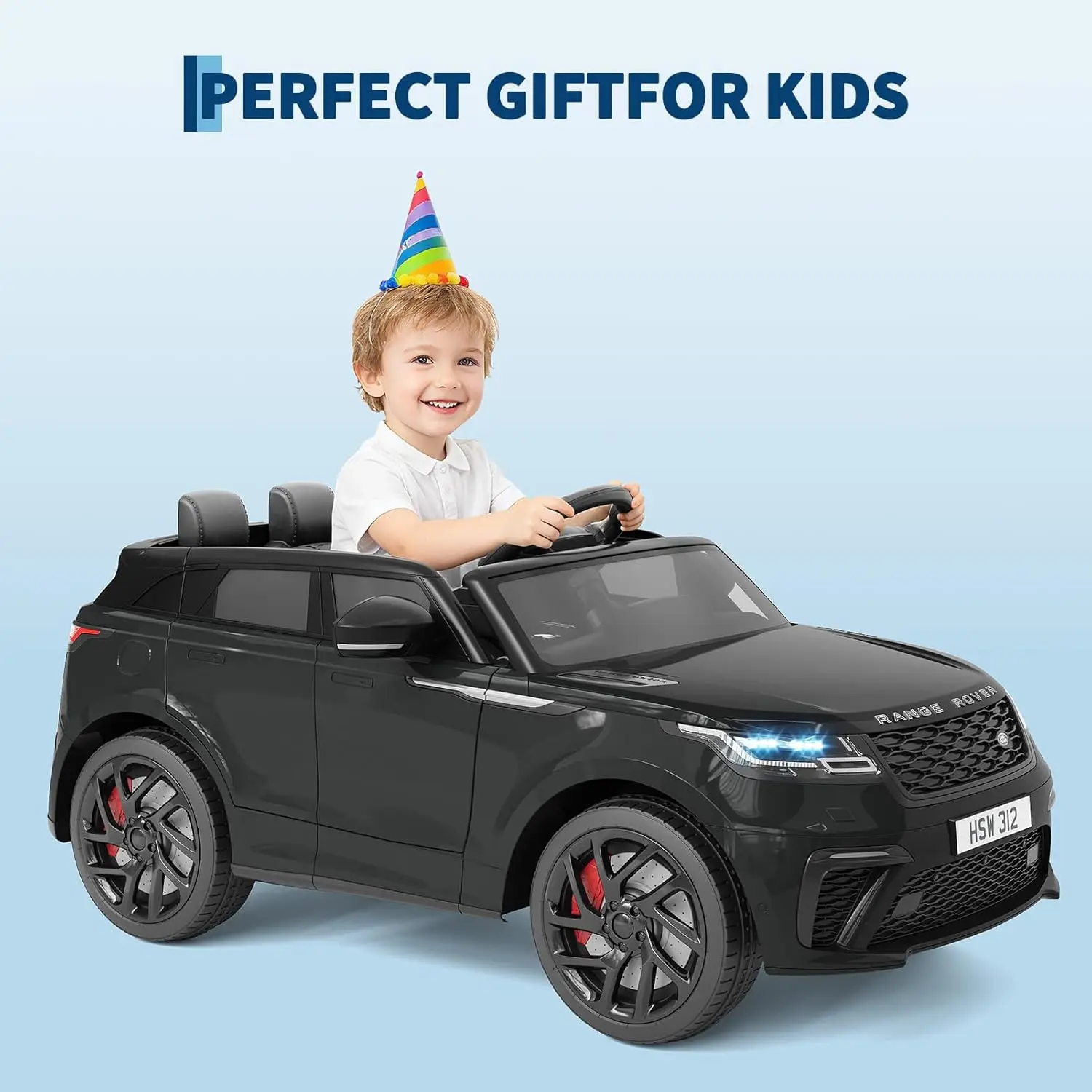 سيارة كهربائية للأطفال مزودة بجهاز تحكم عن بعد لعبة ركوب للأعمار من 4 إلى 8 سنوات مع مشغل MP3، يتميز بوضع هزاز وتشغيل قضيب السحب #6