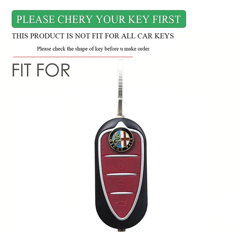 حافظة غطاء مفتاح السيارة من جل السيليكا لألفا روميو ميتو جيوليتا 159 4C GTA إلخ. 3 أزرار مفتاح السيارات مفتاح قذيفة غطاء للحماية #2