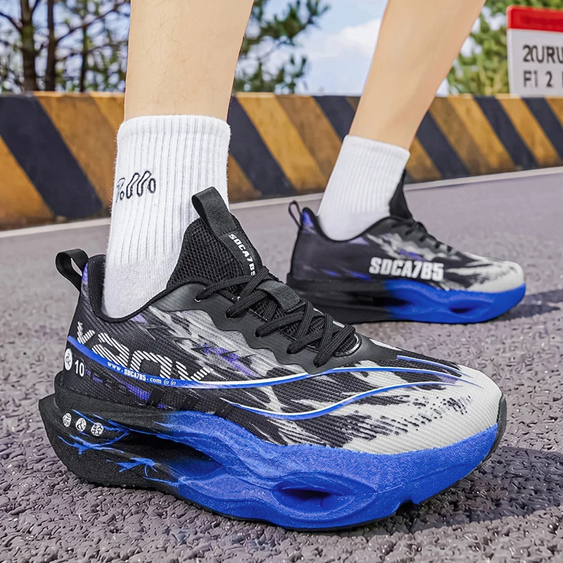 Herren-Laufschuhe - Carbonplatten-Technologie, leichte, dämpfende Sneaker, rutschfeste Trainingsschuhe für das Fitnessstudio, Hochleistungsschuhe für Männer und Frauen in allen Jahreszeiten, stilvolles Sportdesign – Detail 17