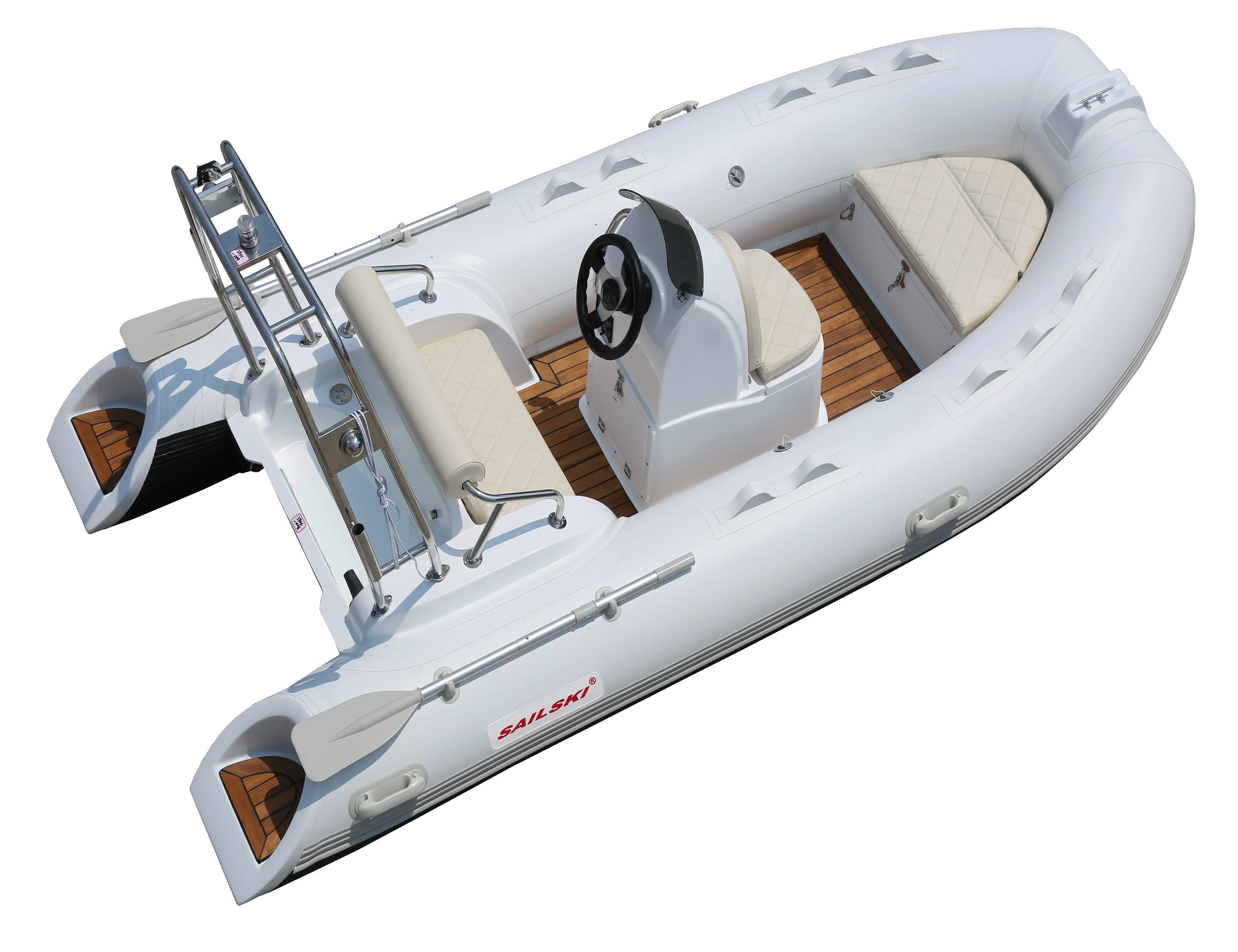 

RIB390 Rigid Inflatable Boats 12.8ft,PVC 1.2mm/Hypalon 1.0mm FiberGlass for 5 Person,30hp or 40hp Outboards for Fishing Sports