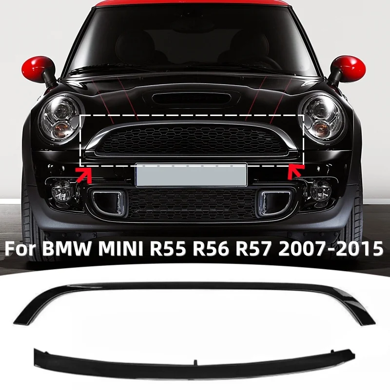 

Car Front Bumper Grill Trim Strip Chrome Plated / Black ABS Plastic Grill Trim for BMW MINI Copper R55 R56 R57 2007-2015