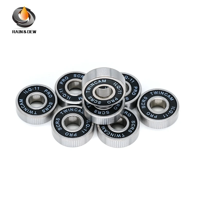 

8 шт., подшипники колес для роликовых коньков, глубокая канавка 608RS ABEC-11, миниатюрные шарикоподшипники, подшипник из хромированной стали для скейтборда