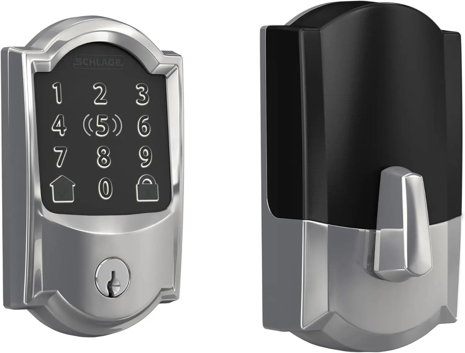 Smart Lock, Keyless Entry Touchscreen Door Lock , Bright Chrome