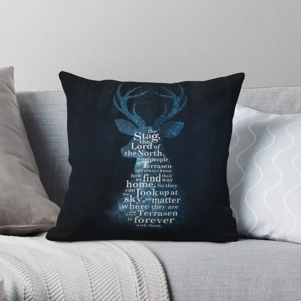 Throne Of Glass The Lord Of The North Square Pillowcase Polyester Linen Velvet Pattern Zip Decor Room Cushion Case 18