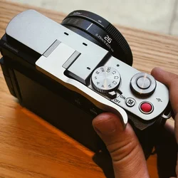 Hot Shoe Cover Aluminum Metal Thumb Rest Grip For Panasonic S9 Lumix S9