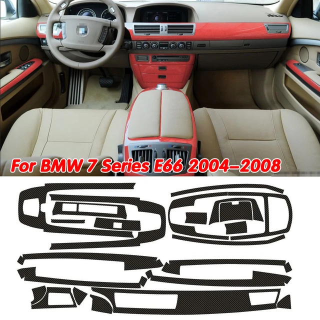 インテリアセンター用5dカーボンファイバーステッカー,明るい色の変更ステッカー,bmw 7シリーズe65 e66 2004-2008 -  AliExpress