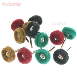 100pcs Mini Drill Bit Nylon Abrasive Brush Dental Polishing Buffing Wheel Rotary Hand Tool Accessories for Denture Jewelry