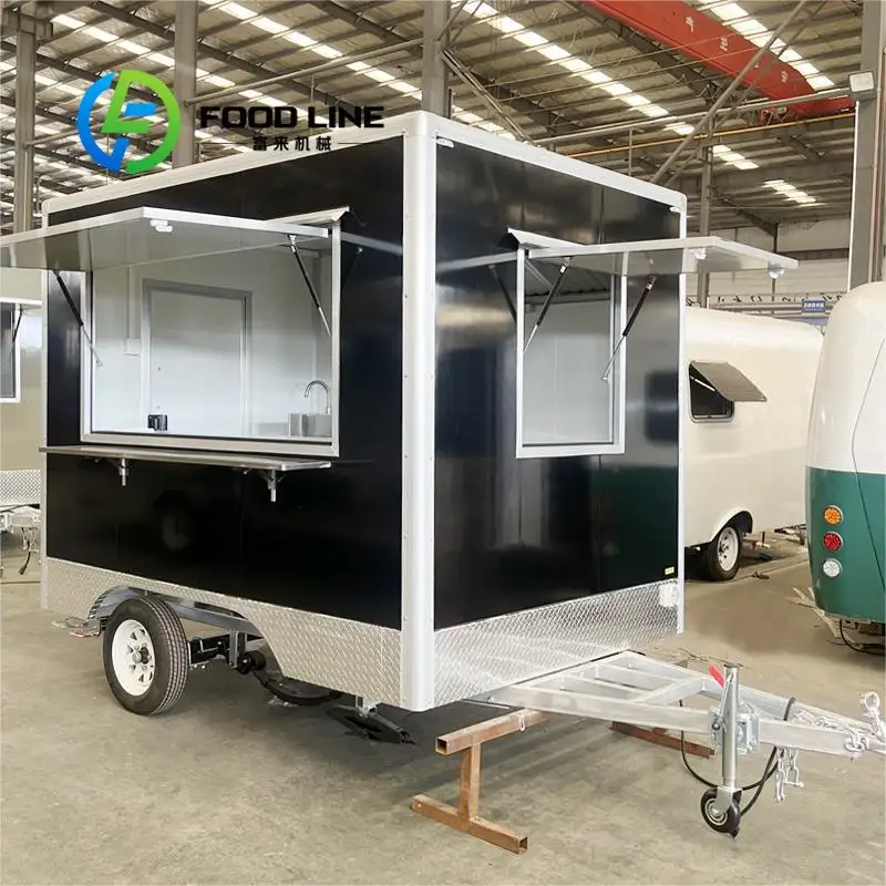 Customized Popular Coffee Food Truck Dessert Food Sales Cart Camping Multi-functional Snack Ice Cream Trailer for Sale