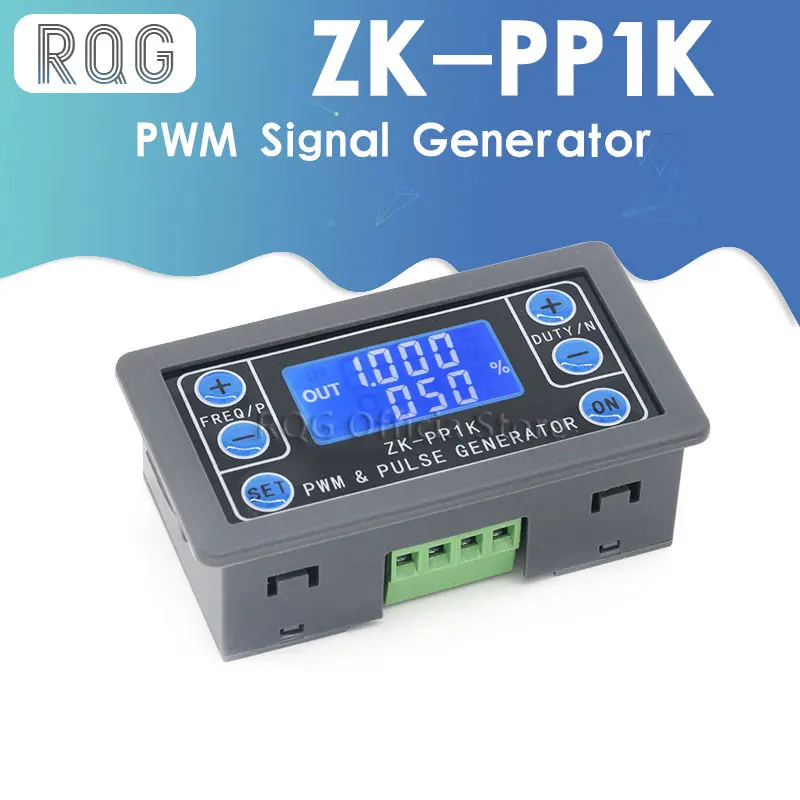 LCD Digital PWM Signal Generator pulse frequency duty cycle adjustable square wave rectangular wave signal function generator