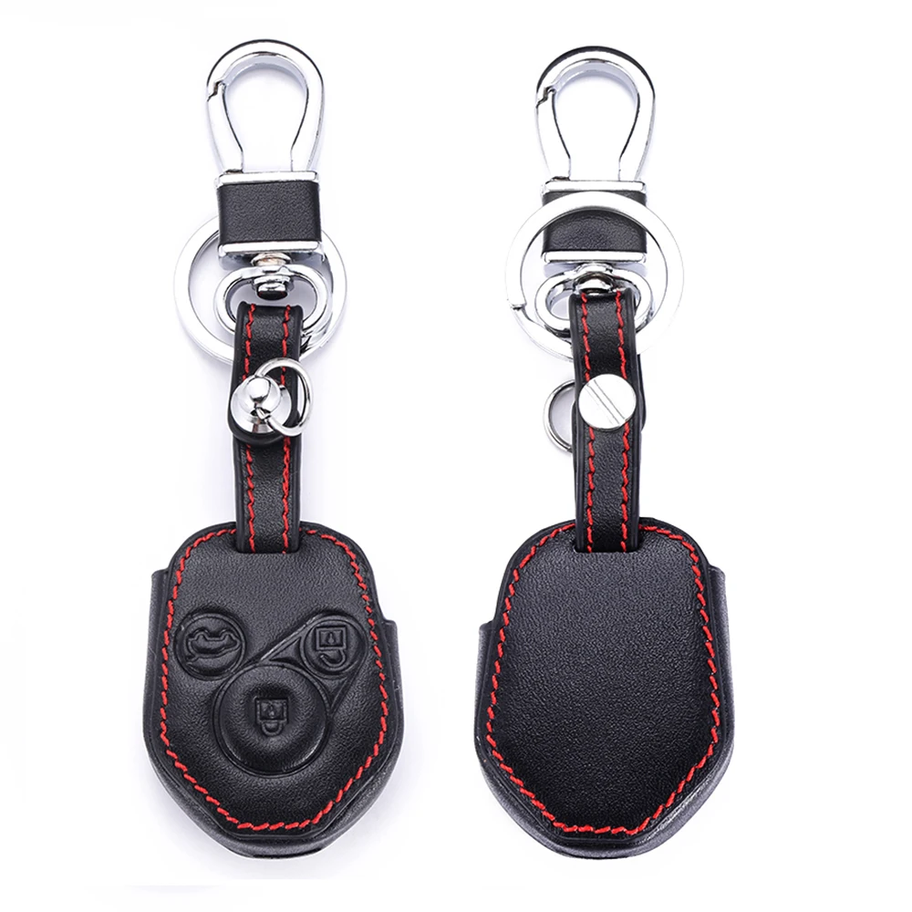 Leather Car Key Case Keychain Cover for Subaru XV WRX V10 Legacy B15 Forester Impreza 2015 2016 2017 Ring Cars Accessories Keys