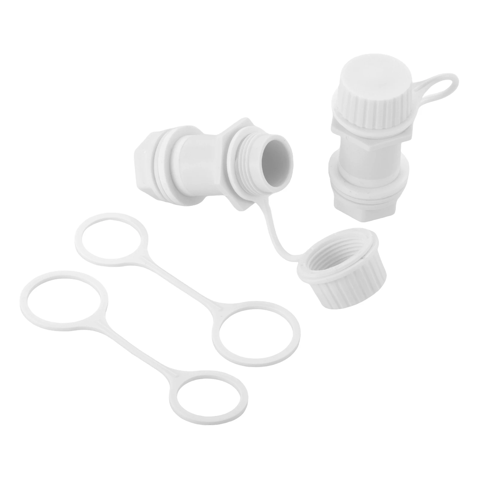 2pcs Cooler Drain Plug Replacement Kit Fit for Igloo 50–165 Qt Threaded Drain Plug Assembly with Tethered Cap Cooler Accessories