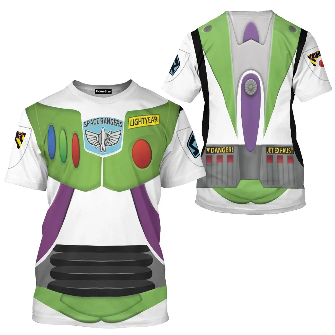 Toy Story Buzz Lightyear Costume T-shirt Men's Casual Crew Neck Short Sleeve Toy Story 3d Printing Harajuku Streetwear T-Shirt