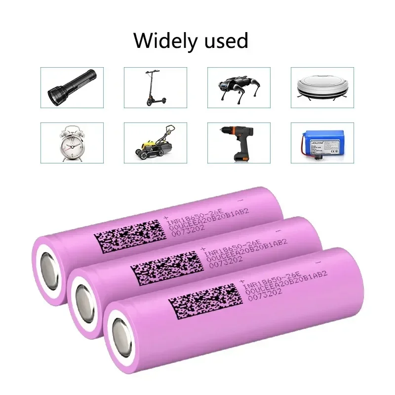 3.7 V 2600mAh INR18650 26E Battery Li-ion Rechargeable Battery 18650 High Current Discharge 30A Power Cell