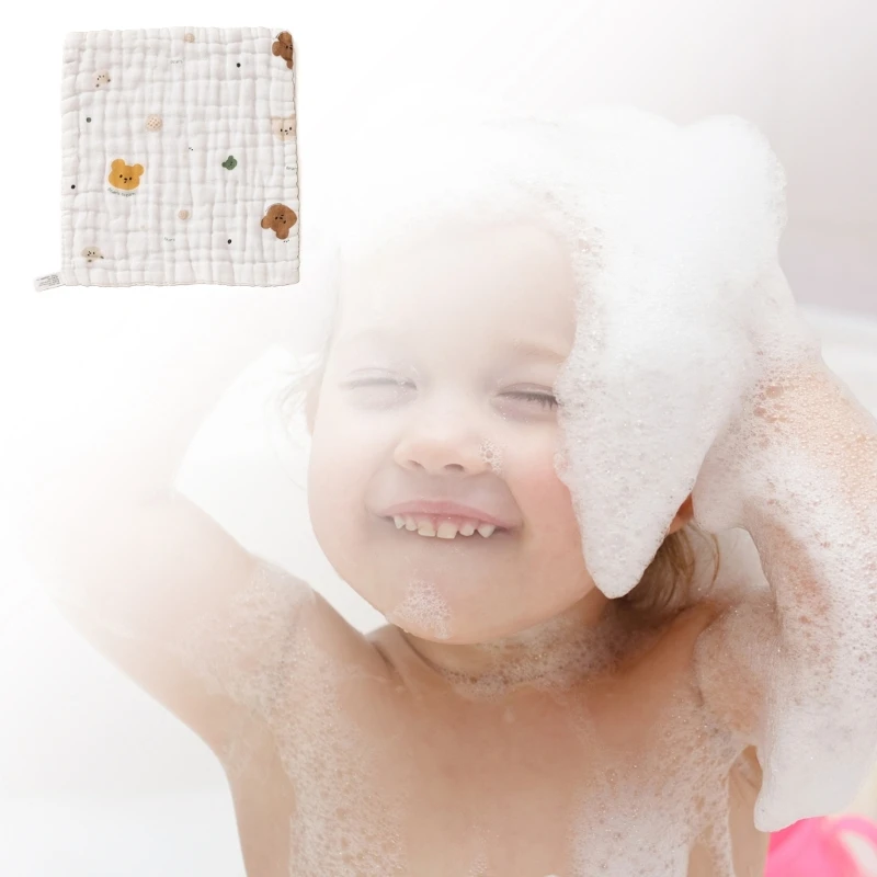 Kisded Pamut bibs Lágy & absorbent Kisded Mosdókesztyű Újszülött Nyál Törölköző 6-layer Kisded mossa ruhával számára drooling majd Élelmiszerellátás