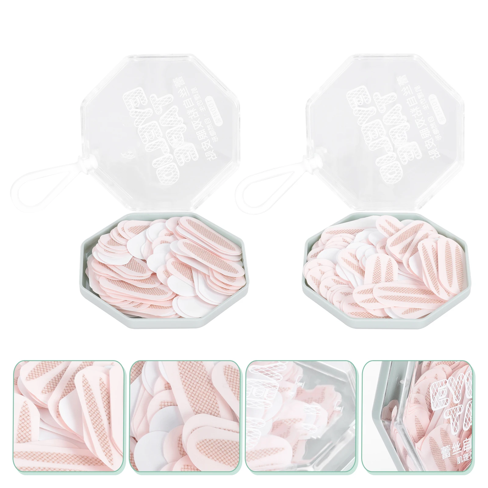 

200 Pairs Heart Shaped Double Eyelid Sticker Mesh Invisible Eyelid Tapes Adhesive Stickers For Women Eye Makeup Tool Traceless