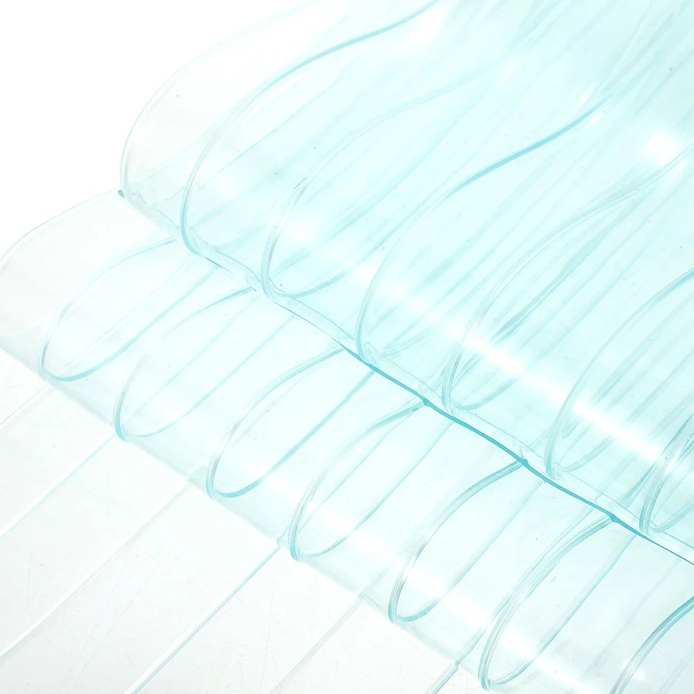 

PVC Door Curtain Kit 18cmx170cm Blue Commercial Windproof Strip Curtains for Freezer Warehouse Garage Partition
