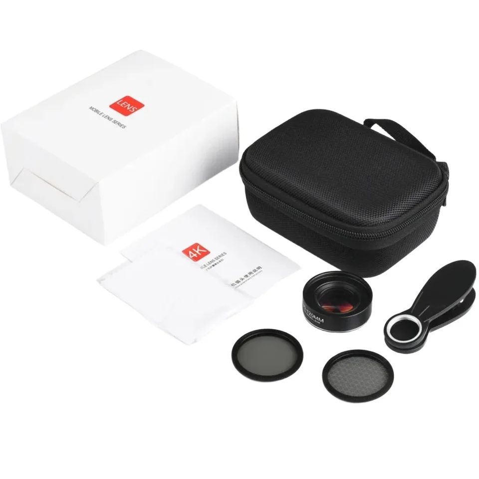 

30-120mm Phone Camera Macro Lens Long Distance 4K HD Mobile Phones Lens+CPL+Star Filter For iPhone Samsung Smartphone New
