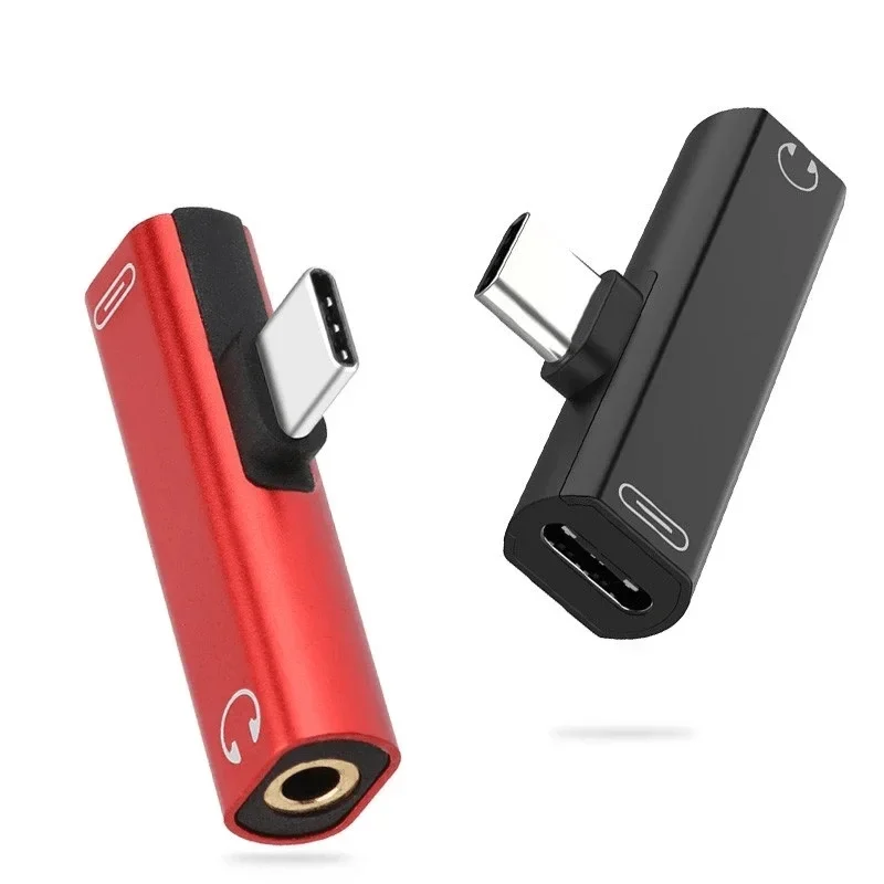 T-Shaped USB-C to 3.5mm Audio + Charging 2-in-1 Adapter - Hi-Fi Sound & Anti-Interference for USB-C Devices