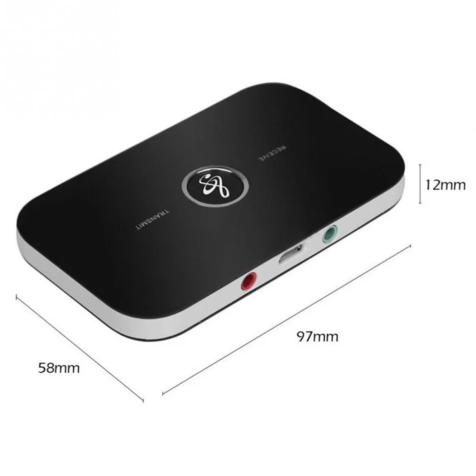 B6 Bluetooth 5.0 Audio Transmitter Receiver Wireless Adapter USB Dongle 3.5mm AUX RCA for TV PC Headphones Home Stereo Car Audio