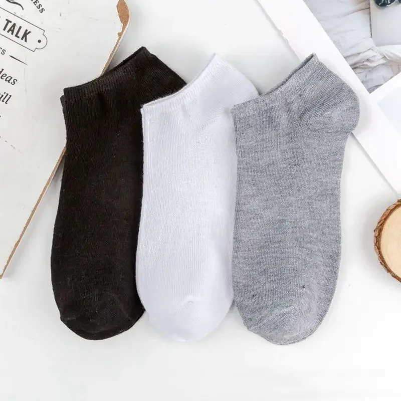 

3 Pairs Unisex Casual Plain Color Boat Socks Thin Breathable Comfy Anti Odor Sweat-absorbing Low Cut Ankle Socks For Men Women